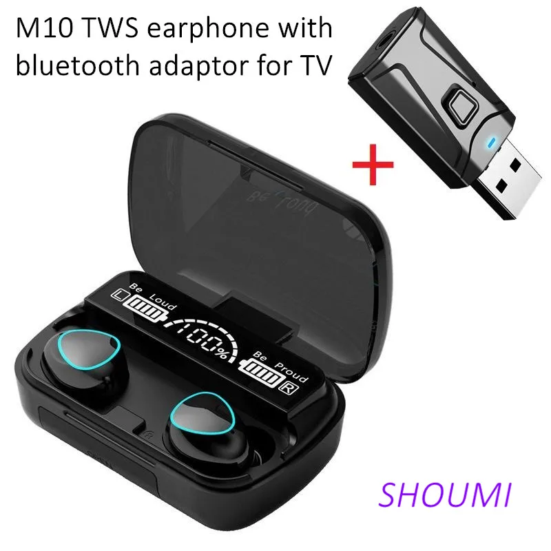 TWS Earbuds M10 True Wireless Headset Hifi Bass Stereo Helmet Earpiece with Mic Bluetooth Adaptor for Xiaomi Samsung TV PC Gamer
TWS Earbuds M10 True Wireless Headset Hifi Bass Stereo Helmet Earpiece with Mic Bluetooth Adaptor for Xiaomi Samsung TV PC Gamer