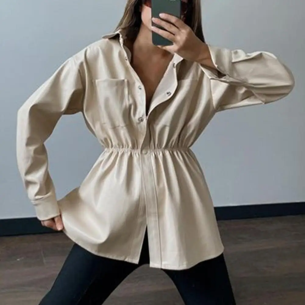Warm Chic Lapel Tight Waist Autumn Coat Outerwear Jacket Turn-down Collar for Shopping
Warm Chic Lapel Tight Waist Autumn Coat Outerwear Jacket Turn-down Collar for Shopping