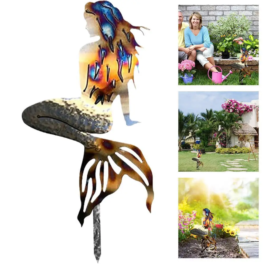 Mermaid Metal Art Wall Decor Garden Wrought Iron Handmade Mermaid Creative Craft Panels Floor Plug-in Wall Decoration Ornament
Mermaid Metal Art Wall Decor Garden Wrought Iron Handmade Mermaid Creative Craft Panels Floor Plug-in Wall Decoration Ornament
