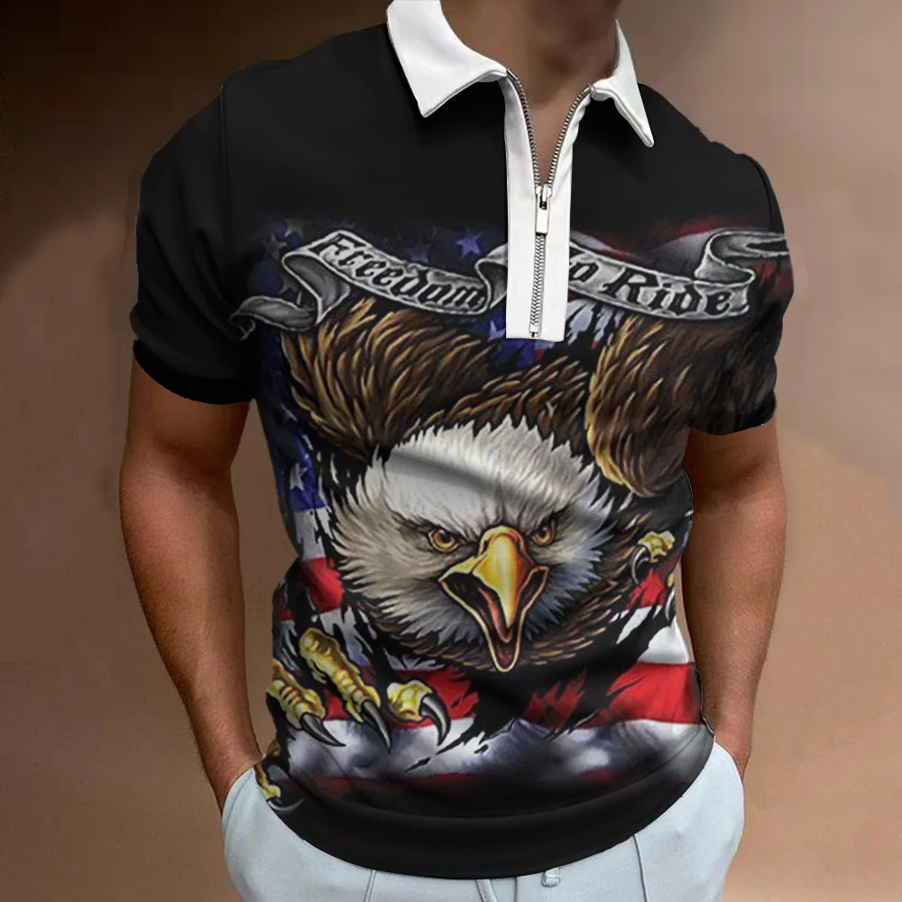 2022 New Men's Zipper POLO Shirt Flag Polo Top High Quality Fashion Casual Hip Hop Street Party T-shirt Plus Size
2022 New Men's Zipper POLO Shirt Flag Polo Top High Quality Fashion Casual Hip Hop Street Party T-shirt Plus Size