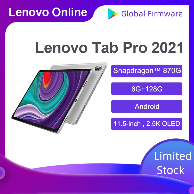 Global firmware Lenovo Tab P11 Pro 2021 Snapdragon 870 Octa Core 6GB RAM 128GB 11.5 Inch 2.5K OLED Lenovo Tablet Android 11
Global firmware Lenovo Tab P11 Pro 2021 Snapdragon 870 Octa Core 6GB RAM 128GB 11.5 Inch 2.5K OLED Lenovo Tablet Android 11