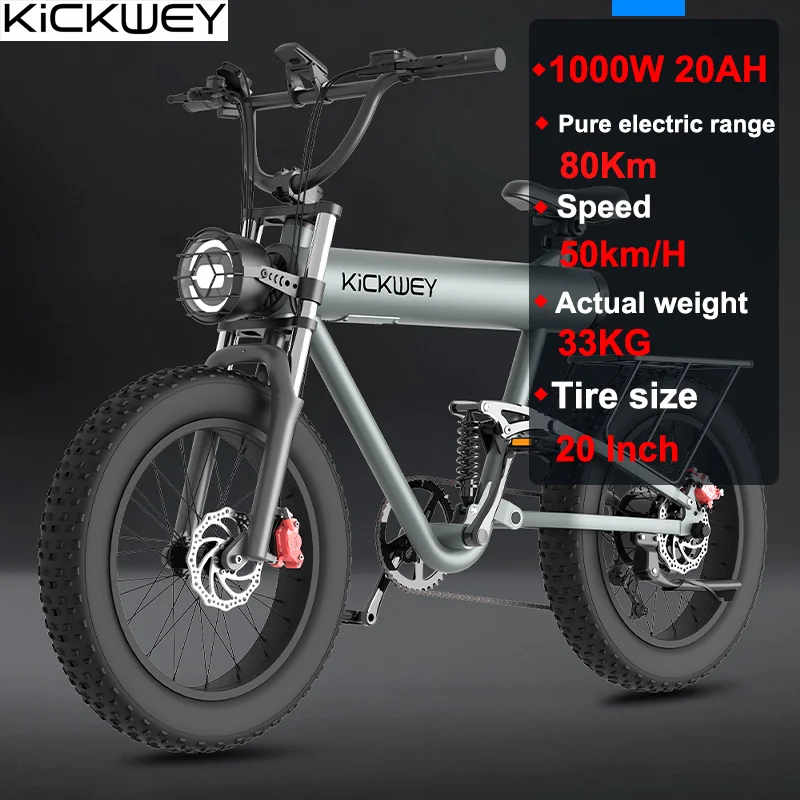 EU US Stock Ebike 1000W Motor 48V20AH Battery Mountain Electric Bicycle 20*4.0inch Fat Tire Snow Off-road Vehicle Electric Bike
EU US Stock Ebike 1000W Motor 48V20AH Battery Mountain Electric Bicycle 20*4.0inch Fat Tire Snow Off-road Vehicle Electric Bike
