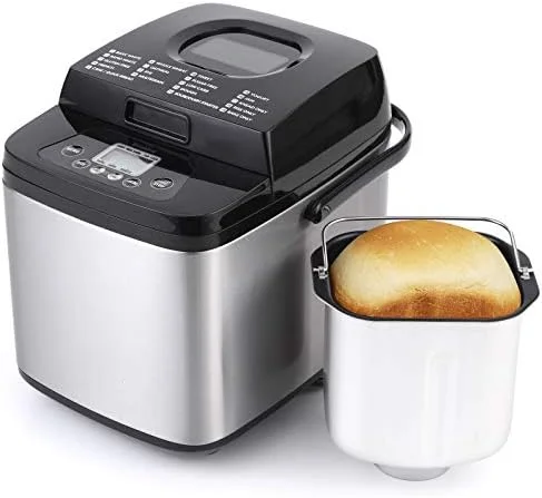 Compact Bread Maker Machine, 1.5 lb / 1 lb Loaf Small Breadmaker with Carrying Handle, Including Gluten Free, Dough, Jam, Yogurt
Compact Bread Maker Machine, 1.5 lb / 1 lb Loaf Small Breadmaker with Carrying Handle, Including Gluten Free, Dough, Jam, Yogurt