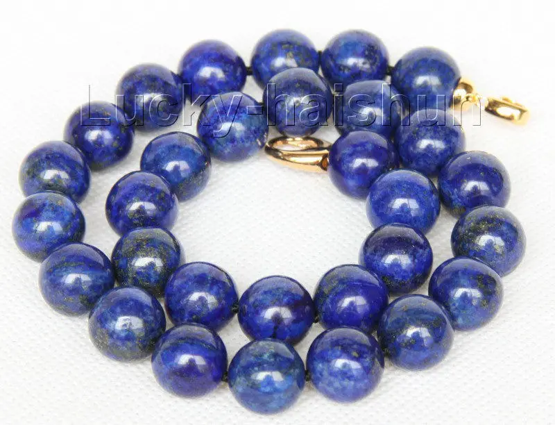 Hot sale Free Shipping>>>>>natural 18" 14mm round lapis lazuli necklace gold clasp 
Hot sale Free Shipping>>>>>natural 18" 14mm round lapis lazuli necklace gold clasp