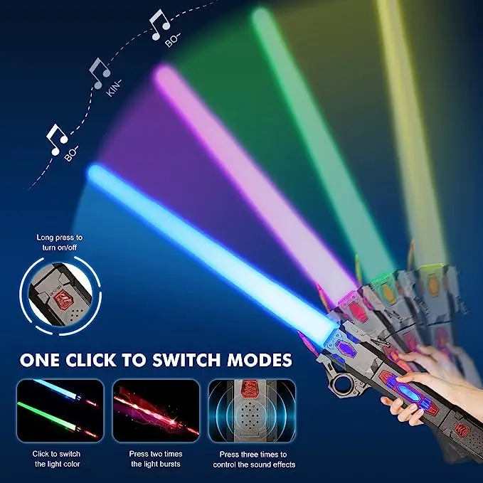 Laser Lightsaber 7 Color Boy Girl Toys Darth Vader Sword Cosplay Bow Toy Double Light Saber Sword Toy With Sound Laser Xmas Gift
Laser Lightsaber 7 Color Boy Girl Toys Darth Vader Sword Cosplay Bow Toy Double Light Saber Sword Toy With Sound Laser Xmas Gift