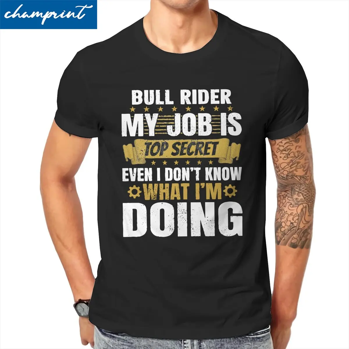 Bull Rider My Job Is Top Secret T Shirts Men Cotton Vintage T-Shirts O Neck Tee Shirt Short Sleeve Clothing Gift Idea
Bull Rider My Job Is Top Secret T Shirts Men Cotton Vintage T-Shirts O Neck Tee Shirt Short Sleeve Clothing Gift Idea