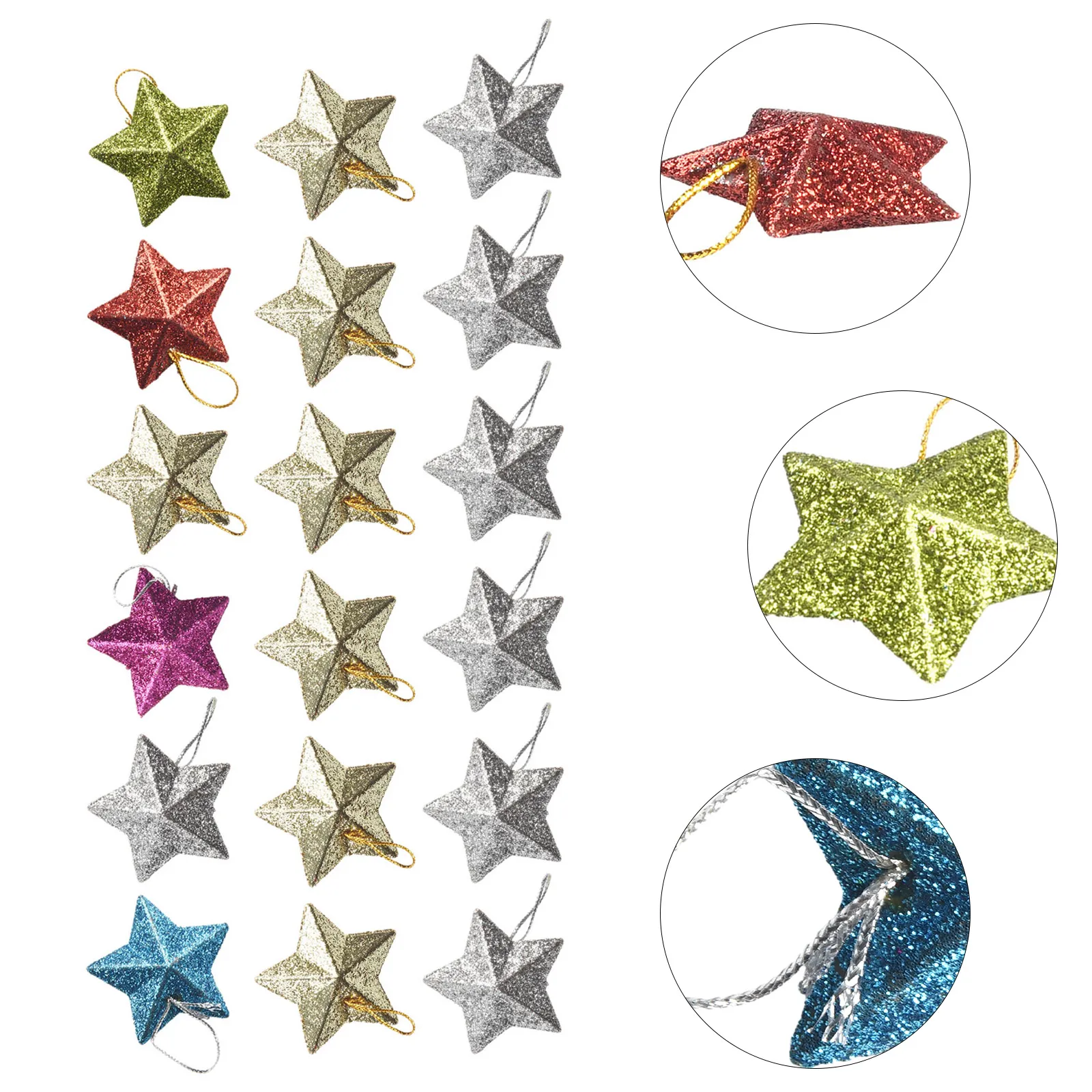 6pcs 3D Star Pendant Plastics Pentagram Pendant Christmas Tree Decoration Pentagram Ornaments Gold Silver Colorful Home Decor
6pcs 3D Star Pendant Plastics Pentagram Pendant Christmas Tree Decoration Pentagram Ornaments Gold Silver Colorful Home Decor