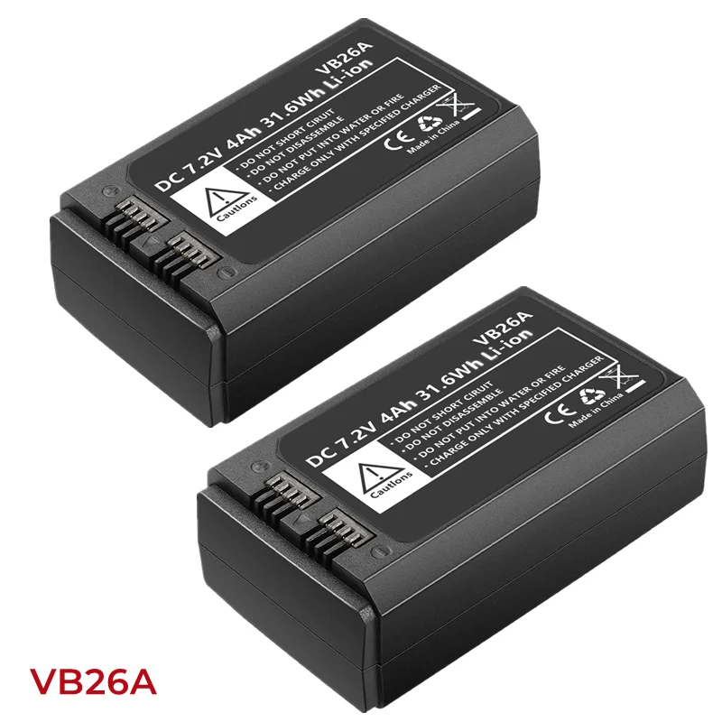 7.2V/4000mAh VB26A Li-Ion Polymer Rechargeable Batteries for GodoxV1S V1C V1N V1F V1O VB26A V860IIIRound Head Flash Speedlite
7.2V/4000mAh VB26A Li-Ion Polymer Rechargeable Batteries for GodoxV1S V1C V1N V1F V1O VB26A V860IIIRound Head Flash Speedlite