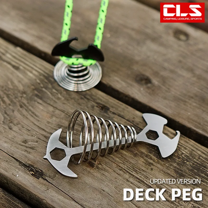 Outdoor Camping Fishbone Stake Spring Hook Wind Rope Buckle Multifunctional Camping Deck Nail Stainless Steel Tent Rope Buckle
Outdoor Camping Fishbone Stake Spring Hook Wind Rope Buckle Multifunctional Camping Deck Nail Stainless Steel Tent Rope Buckle