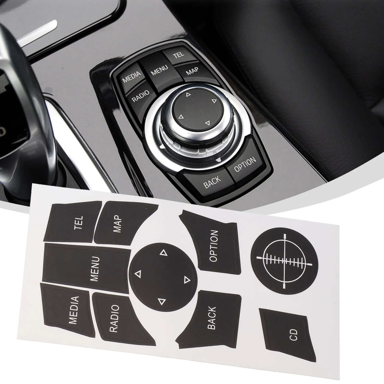 White Lettering and Characters with iDrive Button Repair Decal Sticker for BMW F30 F31 F34 E90 E92 E93 2009 2015
White Lettering and Characters with iDrive Button Repair Decal Sticker for BMW F30 F31 F34 E90 E92 E93 2009 2015