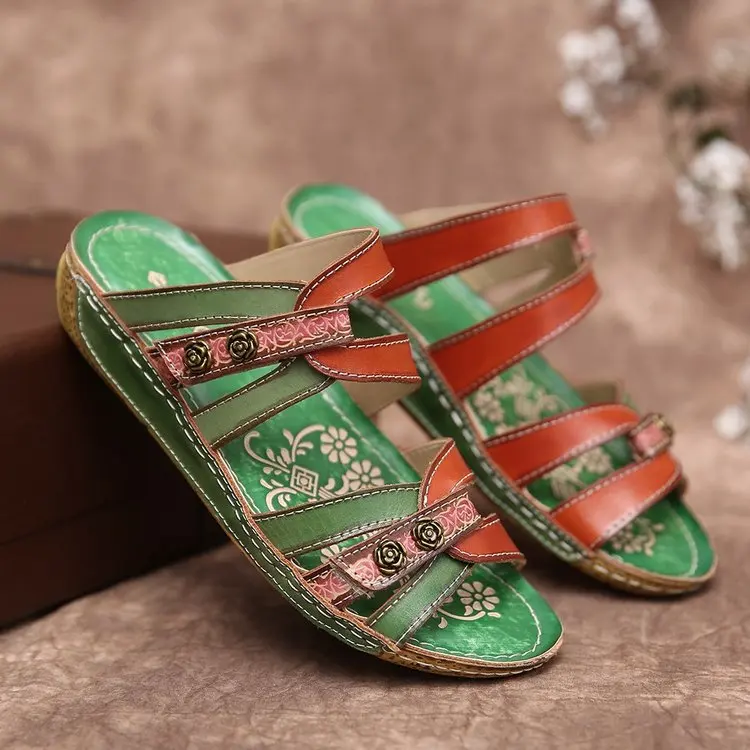 Women Sandals New Summer Flat Slip on Shoes Female Thick Bottom Slippers Beach Shoes Rome Retro Open Toe Slides Large Size 35~43
Women Sandals New Summer Flat Slip on Shoes Female Thick Bottom Slippers Beach Shoes Rome Retro Open Toe Slides Large Size 35~43