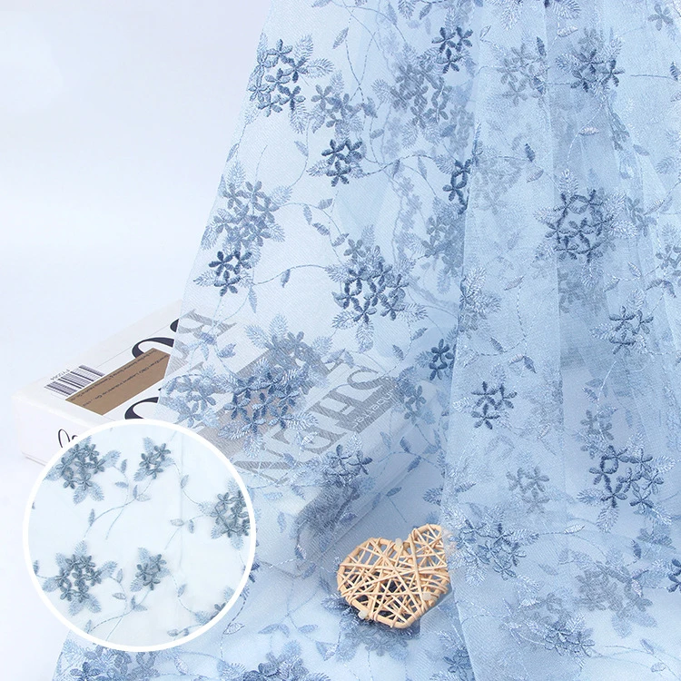 Soft Light Blue Flowers Embroidery Mesh Lace Fabric For Wedding Evening Dress DIY Skirt Good Quality
Soft Light Blue Flowers Embroidery Mesh Lace Fabric For Wedding Evening Dress DIY Skirt Good Quality