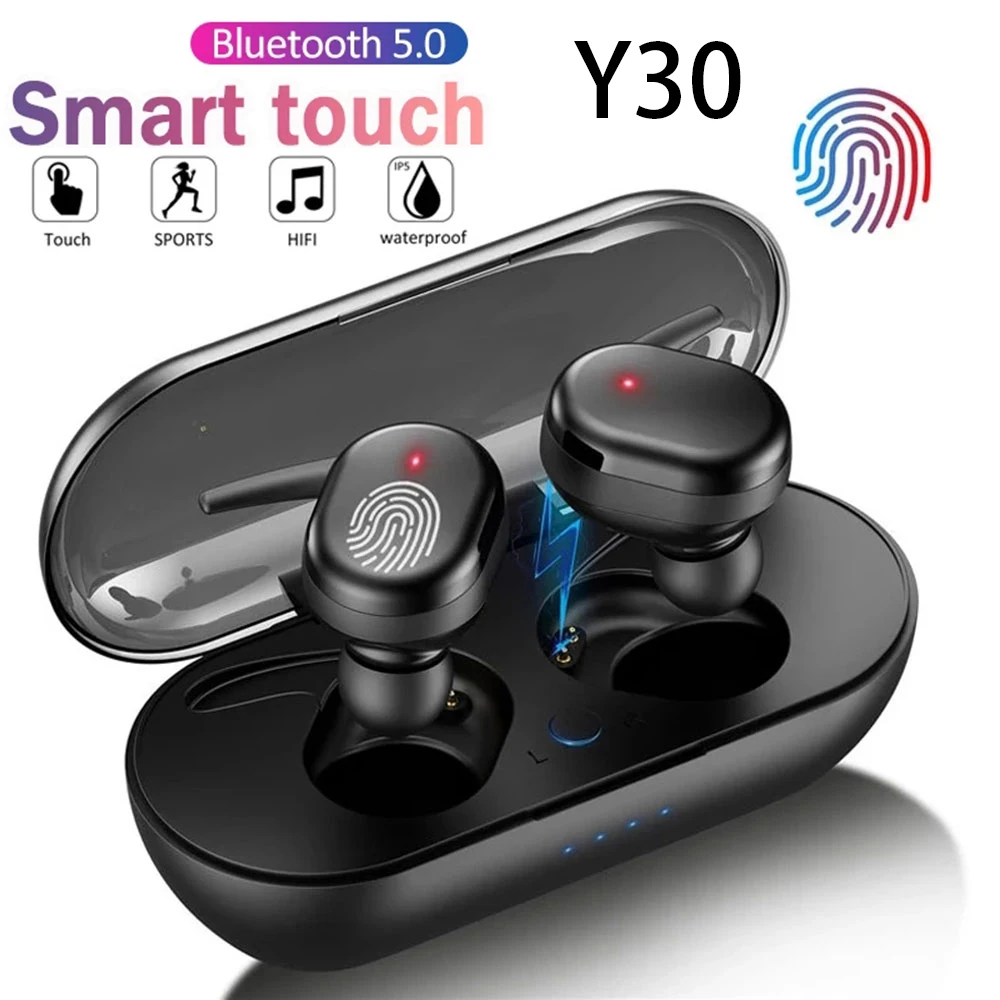 

2023 new Y30 TWS Wireless Bluetooth Headset HD Stereo Noise cancelling Headset In-ear earbuds Music with microphone PK Y50 A6S