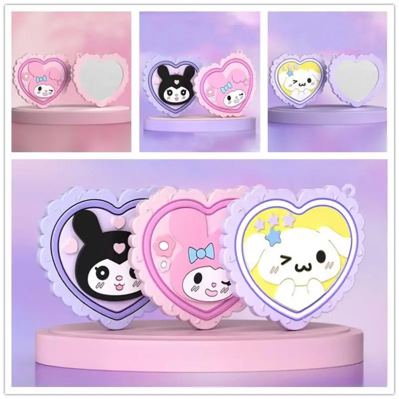 Sanrios Kuromi My Melody Cinnamoroll мультфильм кавайная супер милая девушка сердце ручной маленький свежий зеркало портативное туалетное зеркало
Sanrios Kuromi My Melody Cinnamoroll мультфильм кавайная супер милая девушка сердце ручной маленький свежий зеркало портативное туалетное зеркало