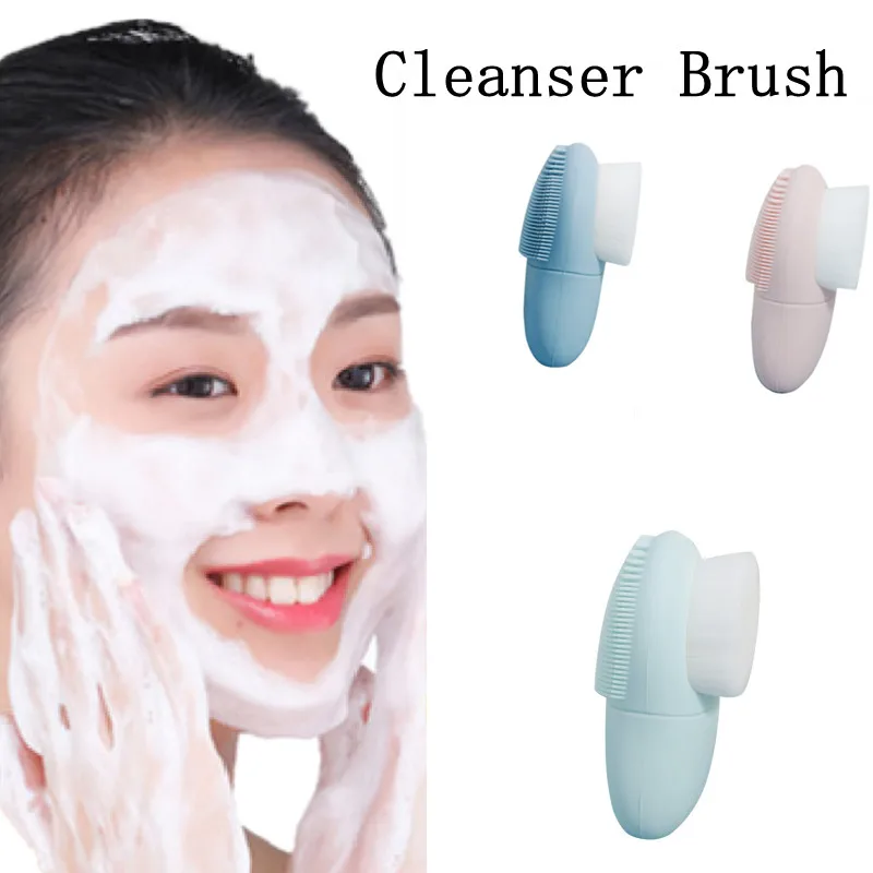 New Soft Silicone Brush Double Sided Massage Facial Deep Cleansing Face Skin Care Exfoliator Face Wash Scrub Brushes Beauty Tool
New Soft Silicone Brush Double Sided Massage Facial Deep Cleansing Face Skin Care Exfoliator Face Wash Scrub Brushes Beauty Tool