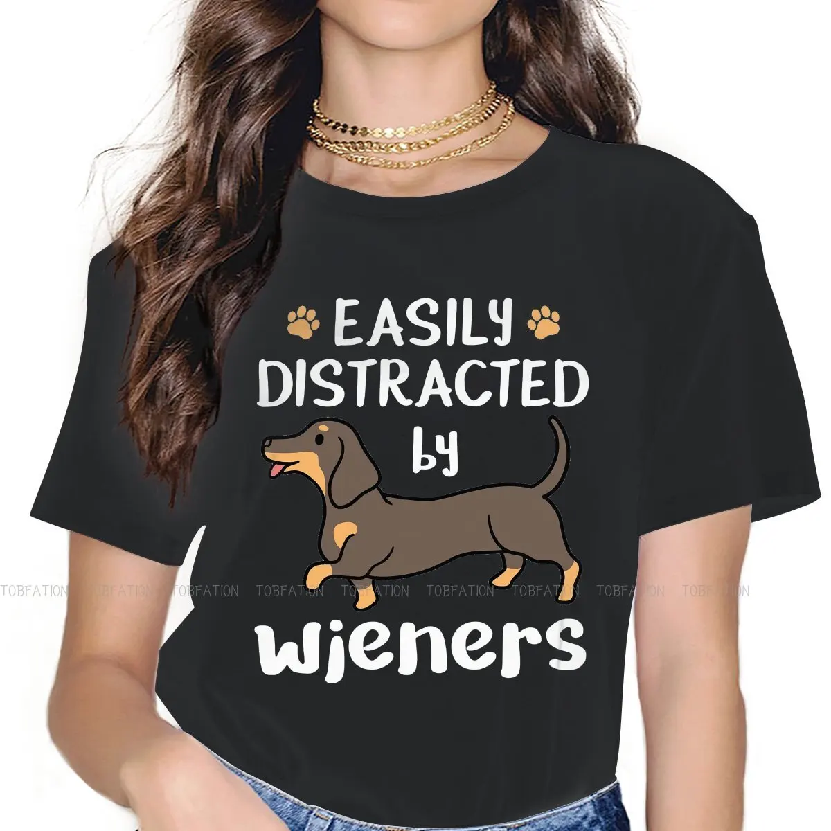 Sausage Dog TShirt for Woman Girl Dachshund Easily Distracted By Wieners Soft Casual T Shirt Novelty New Design Fluffy
Sausage Dog TShirt for Woman Girl Dachshund Easily Distracted By Wieners Soft Casual T Shirt Novelty New Design Fluffy