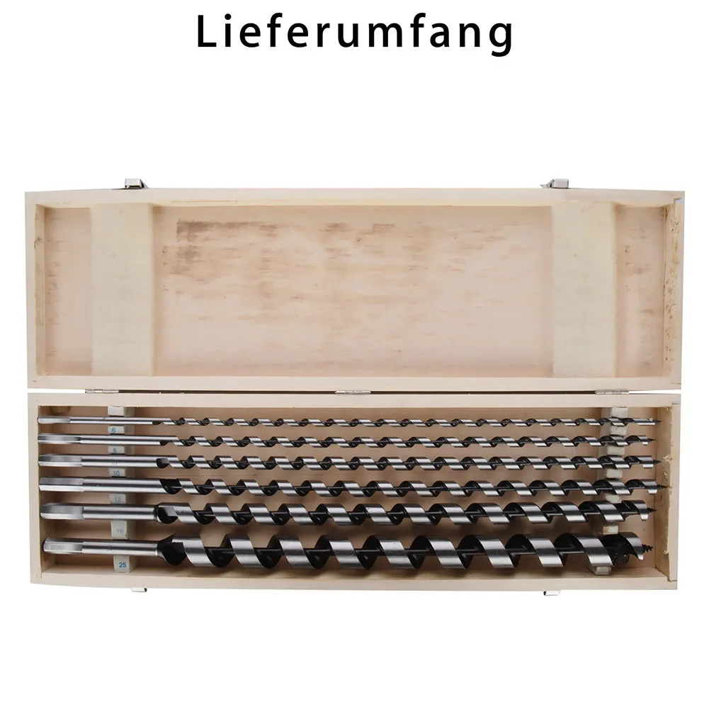 6Pcs 460mm Auger Drill Bit Set 6/8/10/12/16/25mm For Wood Hex Shank Length Deep Woodworking Drill Bit
6Pcs 460mm Auger Drill Bit Set 6/8/10/12/16/25mm For Wood Hex Shank Length Deep Woodworking Drill Bit