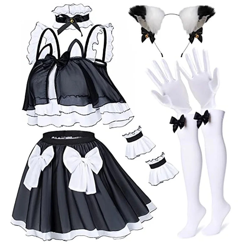 Anime French Sexy Maid Lolita Kawaii Gothic Girls Fancy Dress Cosplay Costume Furry Cat Ear Gloves Socks Set Masquerade
Anime French Sexy Maid Lolita Kawaii Gothic Girls Fancy Dress Cosplay Costume Furry Cat Ear Gloves Socks Set Masquerade
