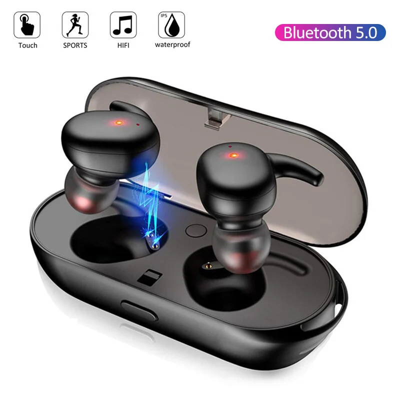 Bluetooth 5.0 Headphones TWS Wireless Earphones Waterproof Sport Headset Stereo Earbuds With Mic Charging Case For Smartphones
Bluetooth 5.0 Headphones TWS Wireless Earphones Waterproof Sport Headset Stereo Earbuds With Mic Charging Case For Smartphones