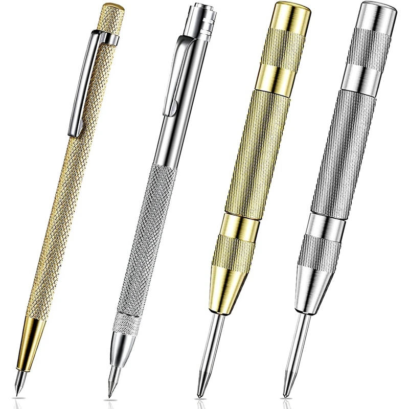 2 Pieces Scriber Tool 2 Pieces Center Punch Aluminum Automatic Center Pen For Metal Glass Ceramics Gold Welding
2 Pieces Scriber Tool 2 Pieces Center Punch Aluminum Automatic Center Pen For Metal Glass Ceramics Gold Welding