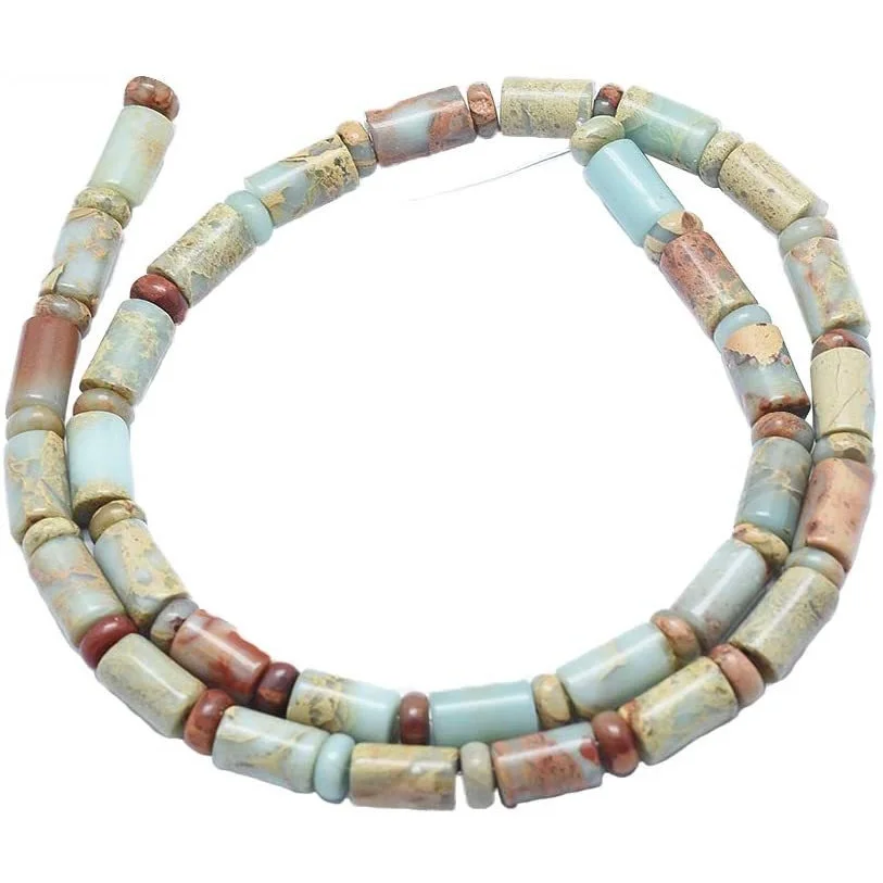 96Pcs Natural Aqua Terra Jasper Beads Strands Column Shaped Spacer Beads for Jewelry Making DIY Crafts Design Hole 1mm
96Pcs Natural Aqua Terra Jasper Beads Strands Column Shaped Spacer Beads for Jewelry Making DIY Crafts Design Hole 1mm