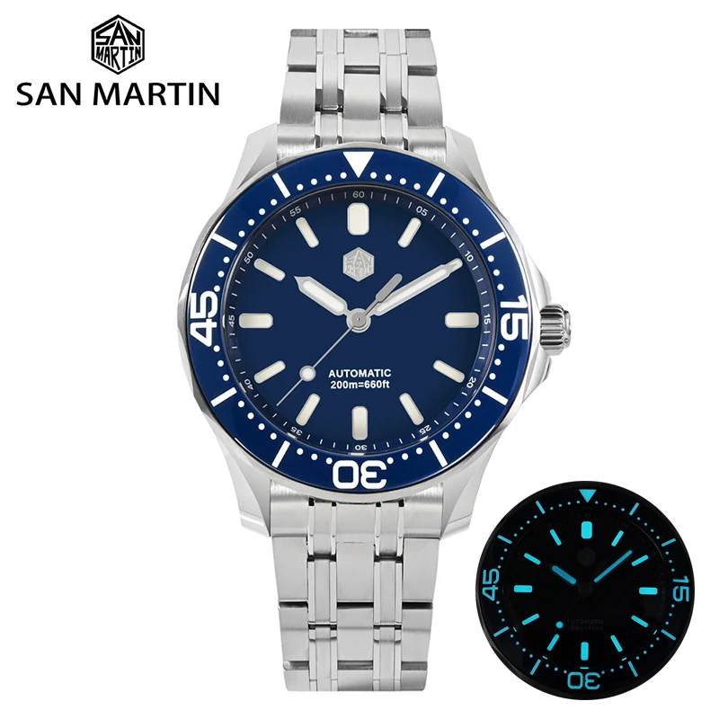 San Martin New Retro Luxury Diver Men Watches Sapphire Crystal YN55A 20Bar Luminous Automatic Mechanical Men Watch Diving Watch
San Martin New Retro Luxury Diver Men Watches Sapphire Crystal YN55A 20Bar Luminous Automatic Mechanical Men Watch Diving Watch