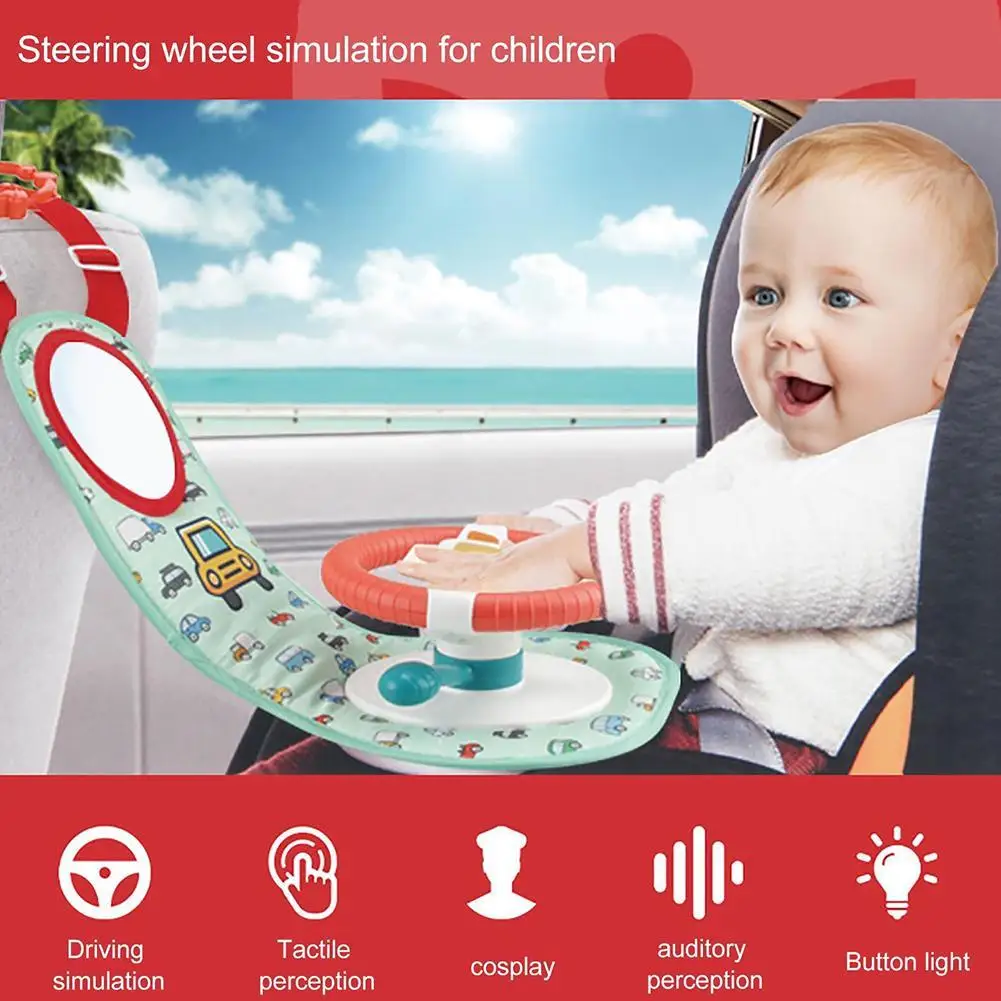 Baby Car Seat Toy Simulation Steering Wheel Toy With Horn Music Activity Seat Travel Toddler Toys For Infant Girl Boy Gifts
Baby Car Seat Toy Simulation Steering Wheel Toy With Horn Music Activity Seat Travel Toddler Toys For Infant Girl Boy Gifts