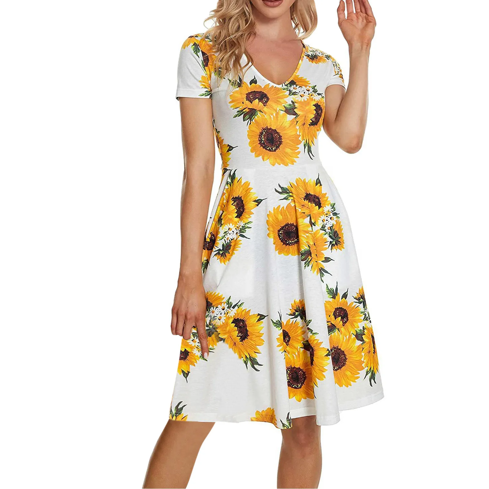 Женское короткое вечернее платье Surplice, с коротким рукавом, V-образным вырезом и цветочным принтом, с карманами, весна-лето
Женское короткое вечернее платье Surplice, с коротким рукавом, V-образным вырезом и цветочным принтом, с карманами, весна-лето