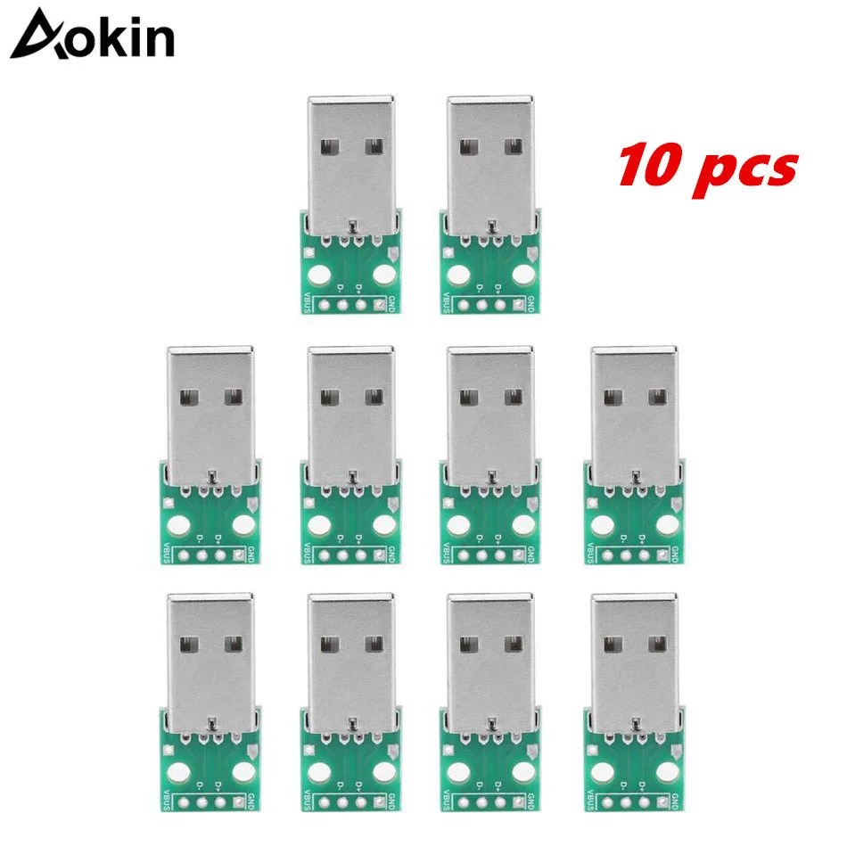 USB to DIP Board USB Type A Male Plug to DIP Adapter Board 4 Pin 2.54mm Pitch Adapter for DIY USB Power Supply Breadboard
USB to DIP Board USB Type A Male Plug to DIP Adapter Board 4 Pin 2.54mm Pitch Adapter for DIY USB Power Supply Breadboard