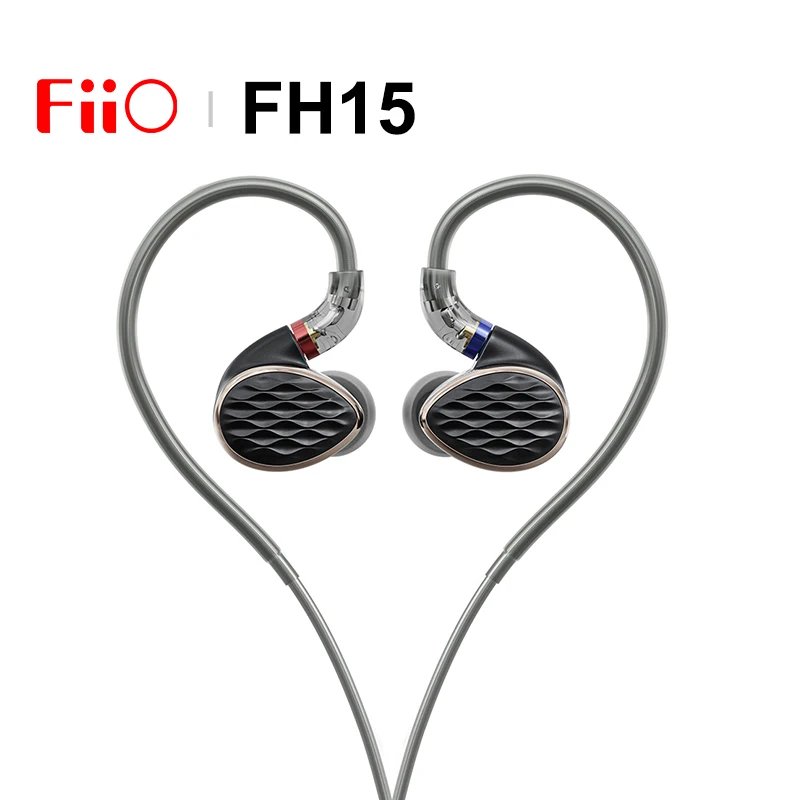 

FiiO FH15 Hi-res HIFI In-Ear Earphone 1 Dynamic 3 BA Hybrid Knowles IEM 3.5mm 4.4mm Plug MMCX Detachable Wired Cable Bass Lively