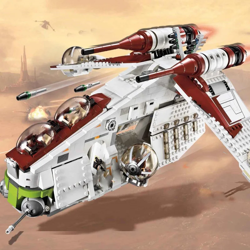 1228pcs In Stock Star Plan Republic Dropship Gunship Building Blocks Bricks 75021 DIY Toys For Children Birthday Christmas Gift
1228pcs In Stock Star Plan Republic Dropship Gunship Building Blocks Bricks 75021 DIY Toys For Children Birthday Christmas Gift