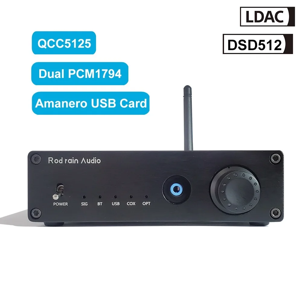 

Аудио 2023, Двойной ЦАП PCM1794 QCC5125 Bluetooth 5,1, USB-карта, LDAC DSD512HIFI, звуковой декодер 600, усилитель для наушников