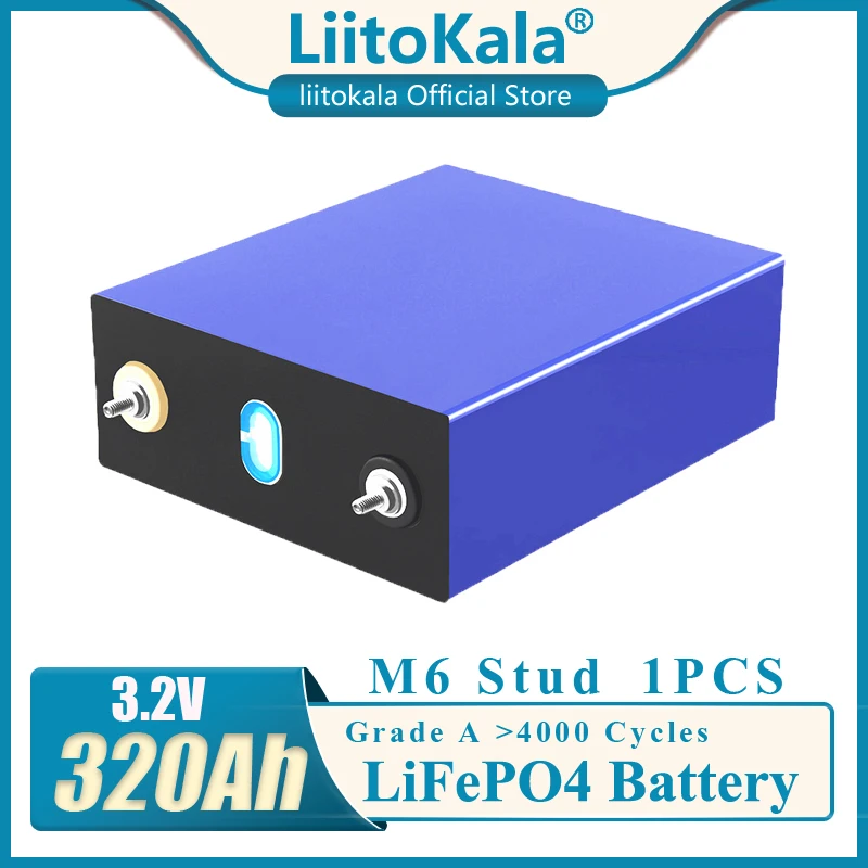 1pcs LiitoKala LiitoKala 3.2V 310ah 320Ah lifepo4 battery DIY 12V battery pack for Electric car RV Solar Energy storage system
1pcs LiitoKala LiitoKala 3.2V 310ah 320Ah lifepo4 battery DIY 12V battery pack for Electric car RV Solar Energy storage system