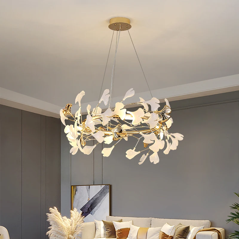 Led Art Chandelier Pendant Lamp Light Room Decor Christmas Decoration Luxury Living Warm Ginkgo Leaf Upscale Hotel Lobby Villa
Led Art Chandelier Pendant Lamp Light Room Decor Christmas Decoration Luxury Living Warm Ginkgo Leaf Upscale Hotel Lobby Villa