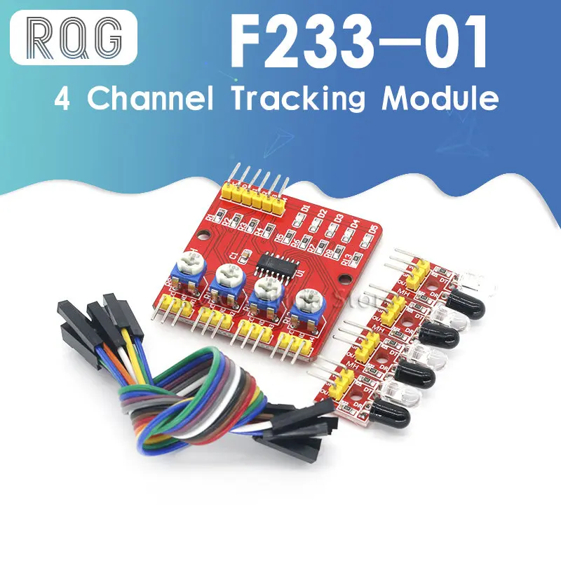 

F233-01 Four-way infrared tracing / 4 channel tracking module / transmission line / obstacle avoidance / car / robot sensors