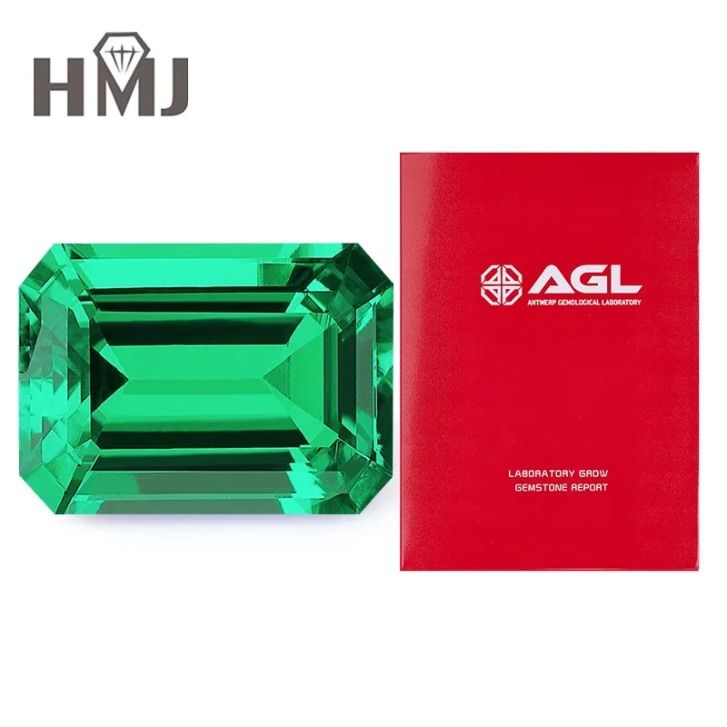 Выращенные в лаборатории изумруды Columbia Hydrothermal Emerald Cut Ручная резка