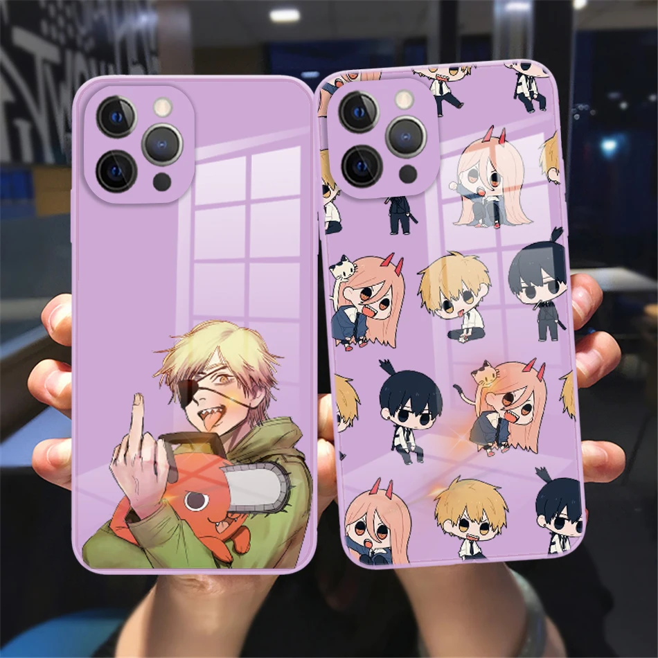 Cute Cartoon Chainsaw Man Pattern Phone Case For IPhone iPhone 13 12 11 Pro Max 13 Mini purple liquid Glass Protective sleeve
Cute Cartoon Chainsaw Man Pattern Phone Case For IPhone iPhone 13 12 11 Pro Max 13 Mini purple liquid Glass Protective sleeve