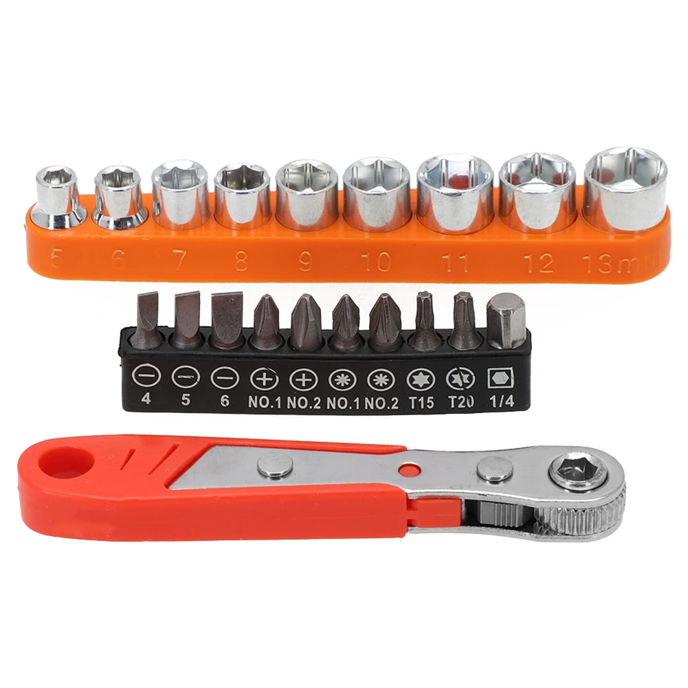 20pcs Set Ratchet Wrench 1/4Inch Adapter SL4.0 SL5.0 SL6.0 PH1 PH2 PZ1 PZ2 T15 For Home Appliance Motorcycle Cabinet Hand Tools
20pcs Set Ratchet Wrench 1/4Inch Adapter SL4.0 SL5.0 SL6.0 PH1 PH2 PZ1 PZ2 T15 For Home Appliance Motorcycle Cabinet Hand Tools