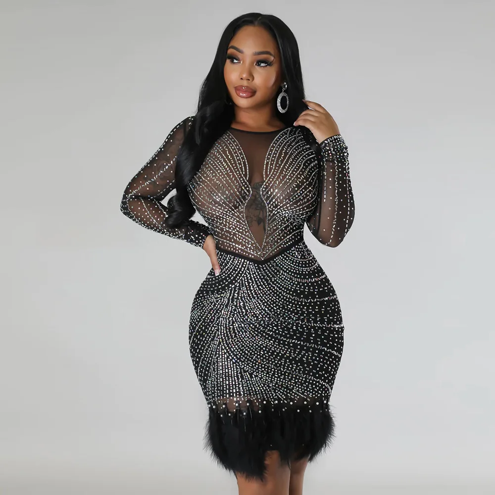 2023 Summer Clothes Rinestone Luxury Designer Long Sleeve Bodycon Sexy Club Party Dress For Women Birthday Evening Vestidos
2023 Summer Clothes Rinestone Luxury Designer Long Sleeve Bodycon Sexy Club Party Dress For Women Birthday Evening Vestidos