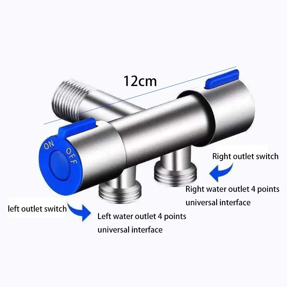 1piece Double Handle Stainless Steel Cold Water Faucet Bathroom Washing Machine Faucet 11.8*7*4.1cm Two Ways Out Water Taps
1piece Double Handle Stainless Steel Cold Water Faucet Bathroom Washing Machine Faucet 11.8*7*4.1cm Two Ways Out Water Taps