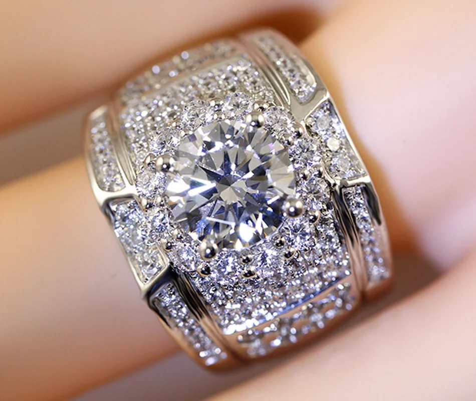 Milangirl Sterling Big Zircon Stone Rings for Women Man Fashion Wedding Engagement Jewelry
Milangirl Sterling Big Zircon Stone Rings for Women Man Fashion Wedding Engagement Jewelry