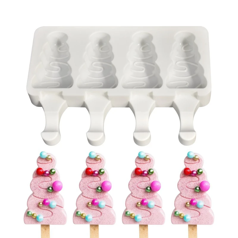 Silicone Ice Cream Mold Popsicle Mold Cube Maker 4 Holes Christmas Tree Mould Summer Dessert Freezer Fruit Juice Ice Pop Mold
Silicone Ice Cream Mold Popsicle Mold Cube Maker 4 Holes Christmas Tree Mould Summer Dessert Freezer Fruit Juice Ice Pop Mold