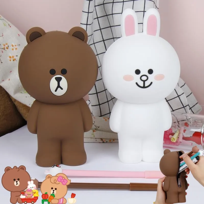 Line Friends Cartoon Brown Bear Pencil Bag Anime Doll Cony Creative School Supplies Kawaii Stationery Box Children's Gift Toys
Line Friends Cartoon Brown Bear Pencil Bag Anime Doll Cony Creative School Supplies Kawaii Stationery Box Children's Gift Toys