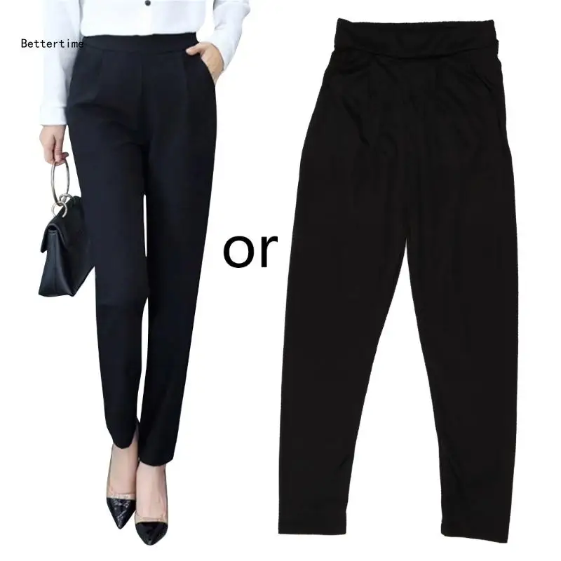 B36D Women's Pants Casual Trousers High Waist Stretch Pants Harem Pants Work Trousers Office Business Pants with Pockets
B36D Women's Pants Casual Trousers High Waist Stretch Pants Harem Pants Work Trousers Office Business Pants with Pockets