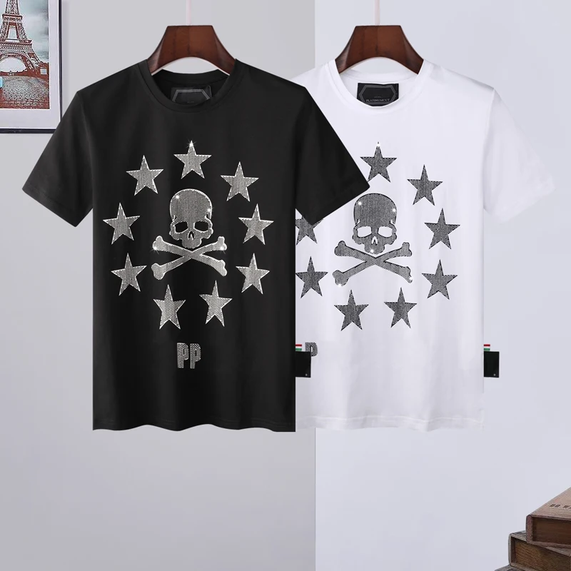 PP SKULL Brand Fashion Men Short Sleeve 3D Printing Street Hip-Hop Style Men pied Plein Tshirt Tops Skull Sportswear Maglietta
PP SKULL Brand Fashion Men Short Sleeve 3D Printing Street Hip-Hop Style Men pied Plein Tshirt Tops Skull Sportswear Maglietta
