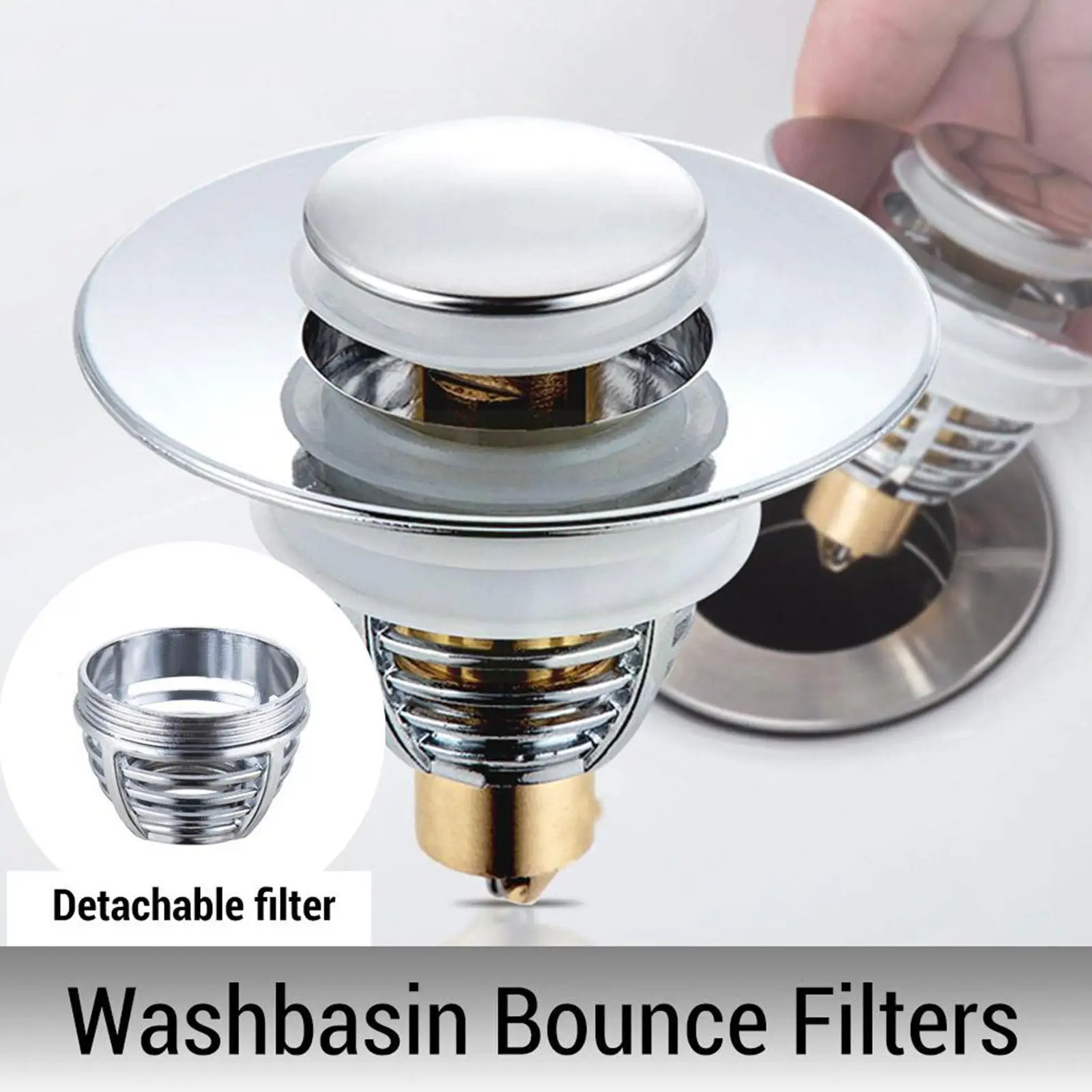 Universal Wash Basin Bouncing Core Press-type Sink Filter Deodorant Plug Countertop Stopper Basin Drain Drains Fittings Lea U9G0
Universal Wash Basin Bouncing Core Press-type Sink Filter Deodorant Plug Countertop Stopper Basin Drain Drains Fittings Lea U9G0