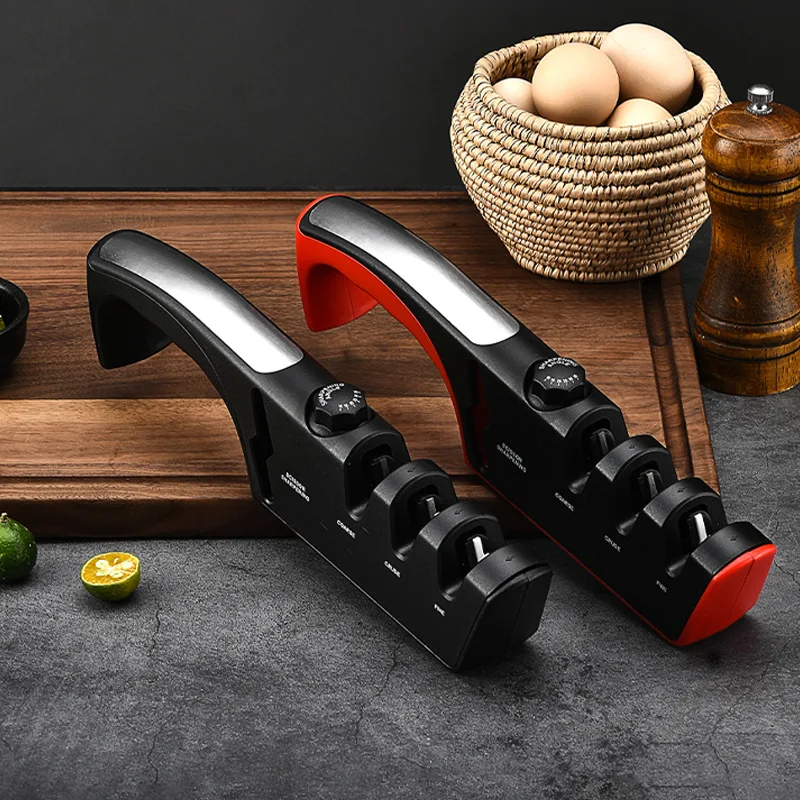Knife Sharpener Adjustable Angle Handheld Multi-function 3 Stages Knife Scissors Quick Sharpening Tool Kitchen Grinding Machine
Knife Sharpener Adjustable Angle Handheld Multi-function 3 Stages Knife Scissors Quick Sharpening Tool Kitchen Grinding Machine