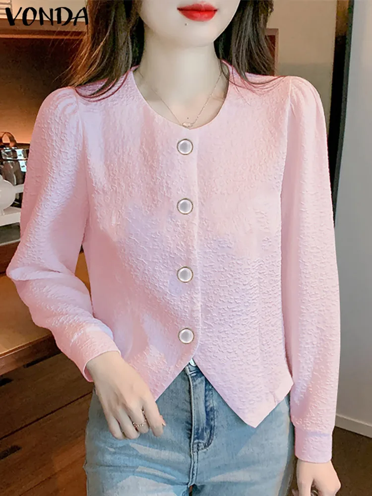 Women Long Sleeve Shirts 2023 VONDA Female Oversized Solid Color Blouse Femininas Casual Loose Office Ladies Shirt Baggy Tops
Women Long Sleeve Shirts 2023 VONDA Female Oversized Solid Color Blouse Femininas Casual Loose Office Ladies Shirt Baggy Tops