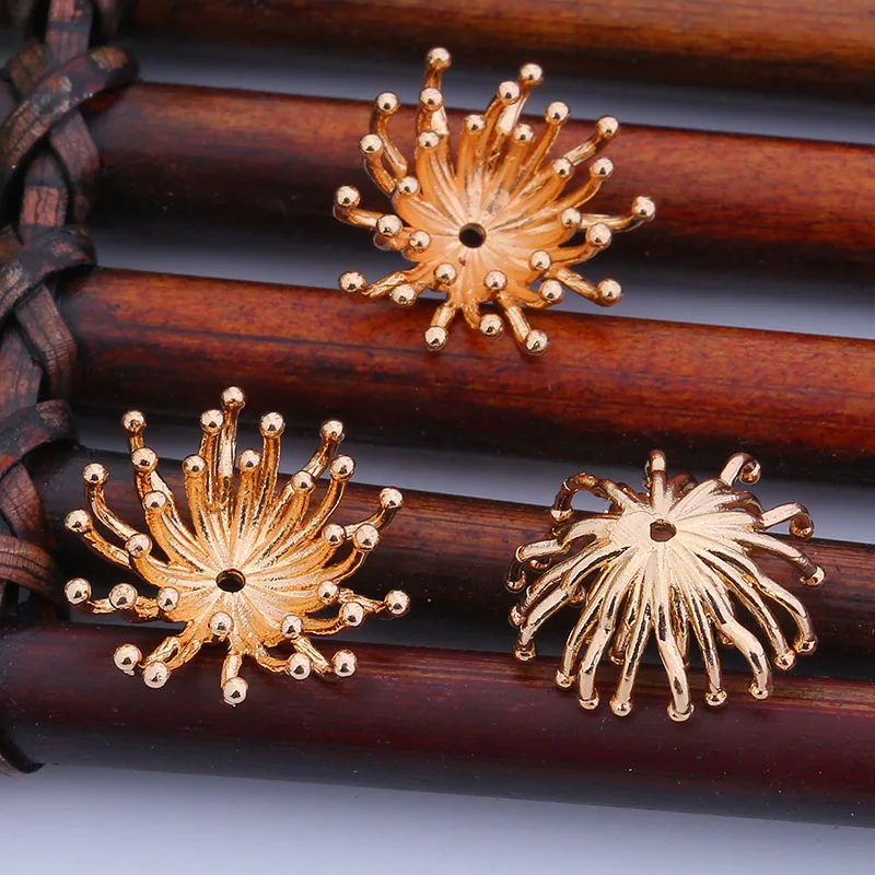 10PC/Lot Double-layer Flower Stamen Hollow Beads Cap DIY Hairpin Headgear Accessories Jewelry Making 18K Gold Plated Spacer Bead
10PC/Lot Double-layer Flower Stamen Hollow Beads Cap DIY Hairpin Headgear Accessories Jewelry Making 18K Gold Plated Spacer Bead