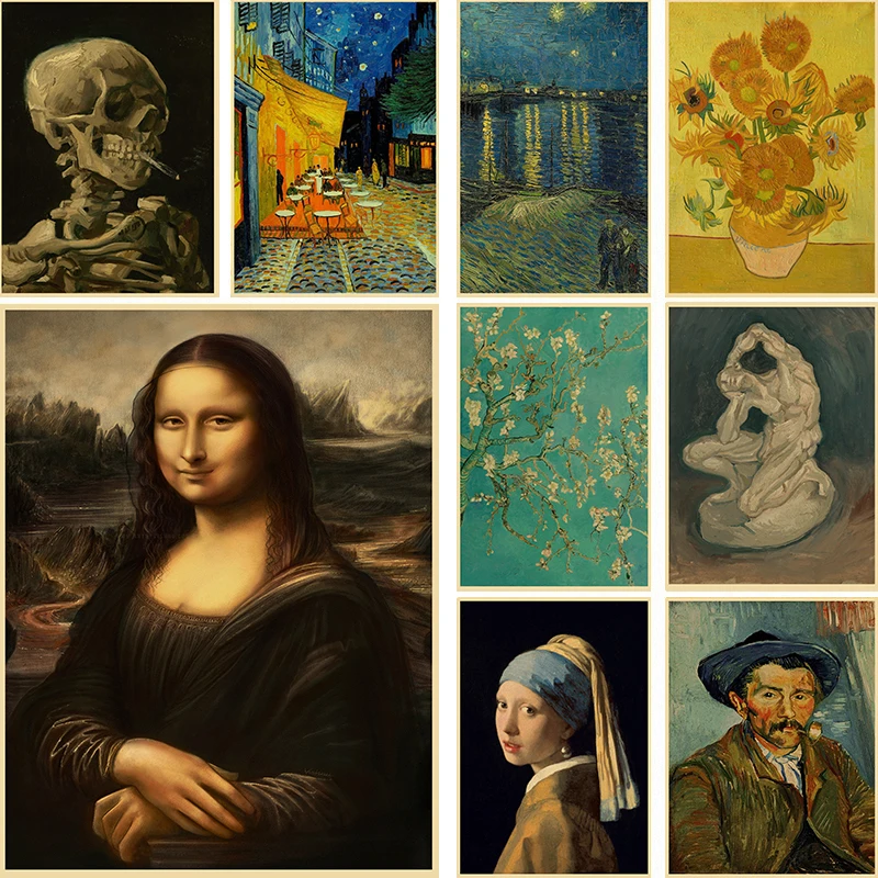 Van Gogh Oil Painting Works Poster Skeleton Kraft Paper Posters DIY Vintage Home Room Bar Cafe Decor Aesthetic Art Wall Painting
Van Gogh Oil Painting Works Poster Skeleton Kraft Paper Posters DIY Vintage Home Room Bar Cafe Decor Aesthetic Art Wall Painting